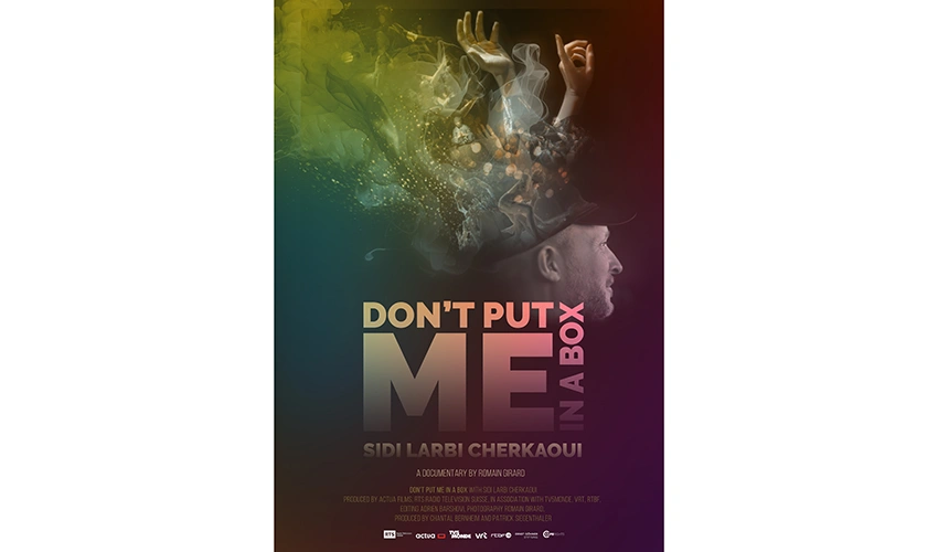 poster for film "Don't Put Me in a Box" featuring that text over an profile of a person wearing a crown of some sort